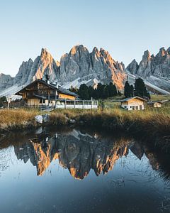 Geisler Alm Villnöss Dolomiten Sonnenuntergang
