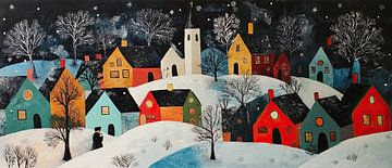 Kerstnacht | Winterdorp van De Mooiste Kunst