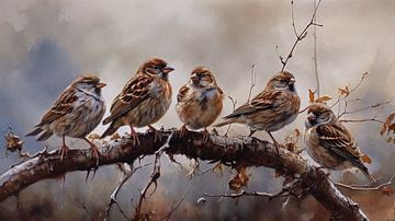Bird family by Claudia Rotermund