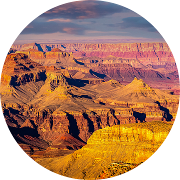 Panorama kleurrijke erosie bij Grand Canyon National Park in Arizona USA van Dieter Walther