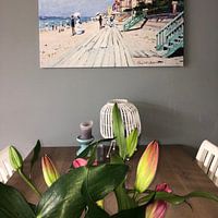 Kundenfoto: Am Strand von Trouville, Claude Monet, auf leinwand
