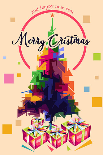 Tree Cristmas Popart