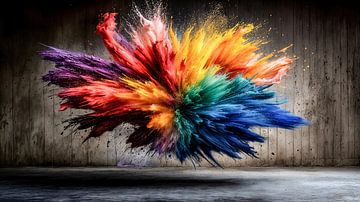 Explosion de couleurs sur Klaus Tesching - Art-AI