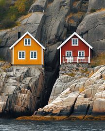Colourful houses in Norway