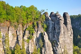 Blick von der Bastei zu den Wehltürmen von Karin Jähne
