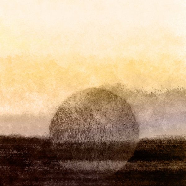 Zonsondergang abstract minimalisme van FRESH Fine Art