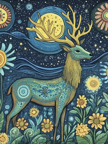 Deer In The Moonlight