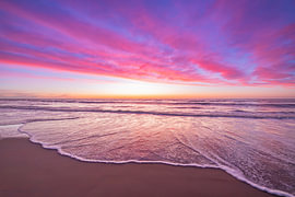 Abendliche Farben über der Nordsee von Yanuschka | Fotografie Noordwijk