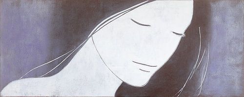 Frau Profil | Weißes Profil Lavendelstilte