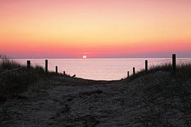 Dünenübergang in den Sonnenuntergang von Frank Herrmann