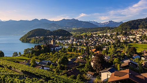 Een ochtend in Spiez in het Berner Oberland