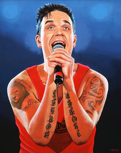 Robbie Williams Peinture 2 par Paul Meijering