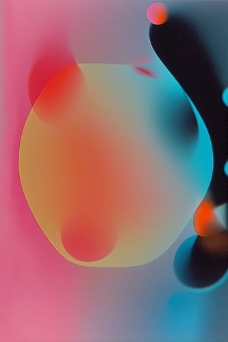 Levendige kleuren versmelten in een abstract ontwerp,