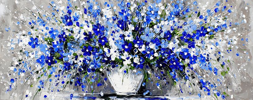Fröhliche Blüten in einer Vase von Blumen Studio