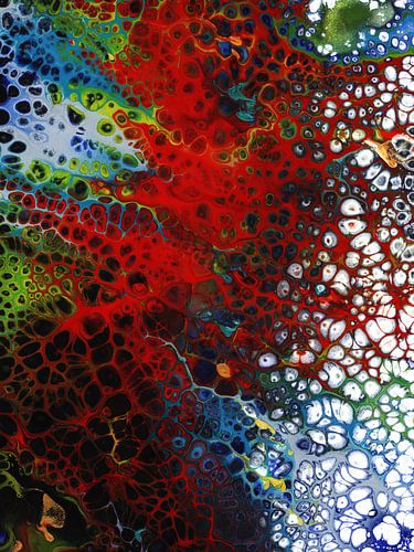 Abstraktes Acryl Pouring