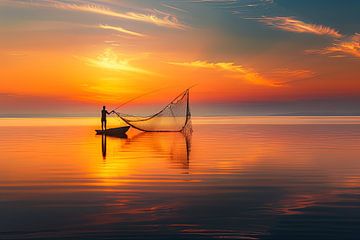 Morning catch at Sunrise by ByNoukk