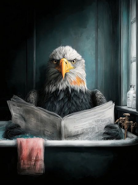 Adler beim Baden von JBJart Justyna Jaszke