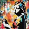 Design Your Dreams | Vermeer dans le style de Banksy sur Frank Daske | Foto & Design