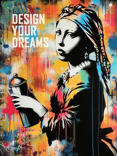 Design Your Dreams | Vermeer dans le style de Banksy