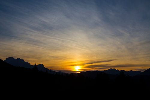 Wettersteingebirge im Abendlicht