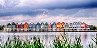 Regenboog huizen Houten von Henk Langerak Miniaturansicht