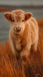 Scotch highlander / Scotch highlander calf by Gelissen Artworks