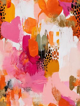 Oranje Roze Abstract van Gypsy Galleria