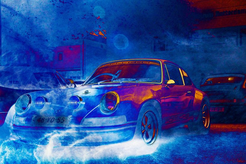Oldtimer racing Porsche 911T from 1973 by 2BHAPPY4EVER.com photography & digital art