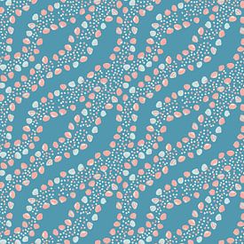 Path of shells blue by Kimfaesdesign