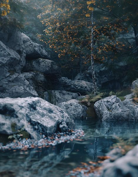 Fluisterlicht onder bomen van fernlichtsicht