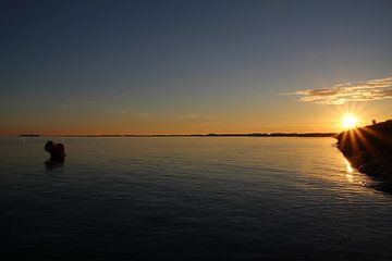 Zonsondergang - Groene Strand Terschelling van Sjanneke Post- Hagen