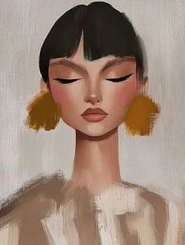 Modern portrait in earth tones