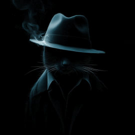 Die geheimnisvolle Mafia-Katze – künstlerisch von TheXclusive Art