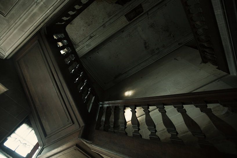 Abandoned Stairway to Darkness by Melvin Meijer