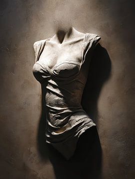 3D-Wanddekoration fiktives Gesicht oder Torso von Egon Zitter