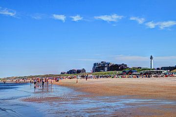 Phare de la plage d'Egmond aan Zee