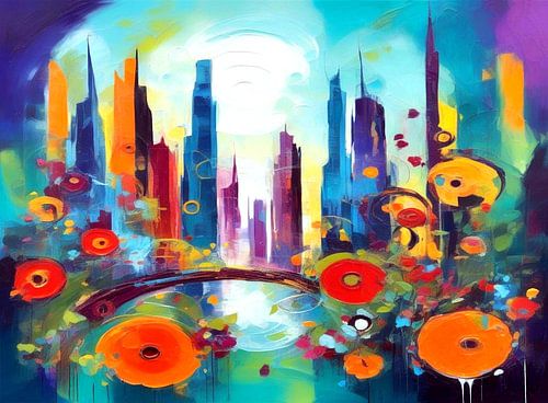 Central Park New York abstrakt