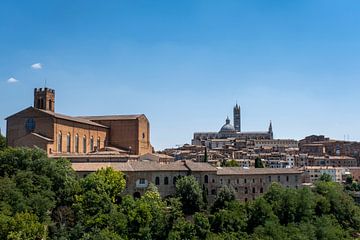 Die mittelalterliche Stadt Siena in der südlichen Toskana, Italien.