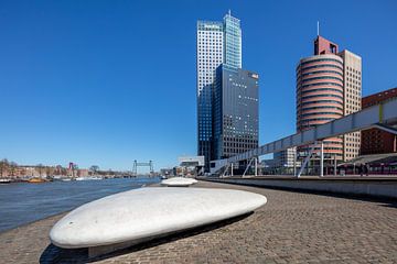 Maastoren en Wilhelminatoren in Rotterdam, Nederland van Joost Adriaanse