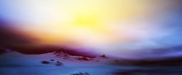 Zonsondergang in de bergen 2 van Angel Estevez