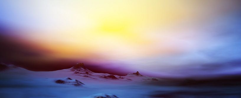 Sunset in the mountains 2 by Angel Estevez