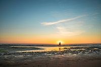 Coucher de soleil romantique sur la plage