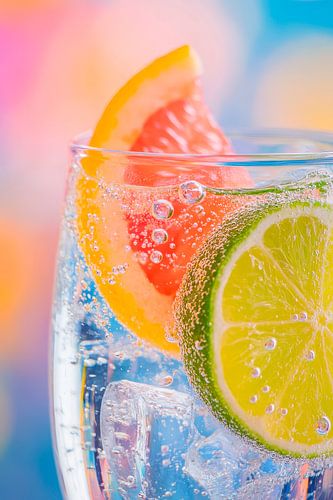Sprankelende drank met citrusvruchten