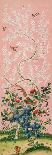 Chinoiserie Scenic,Vogelbloem muurkunst i