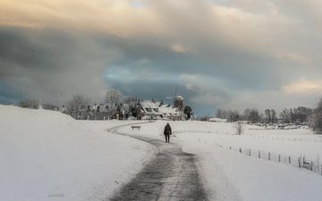 Spaziergang in einem winterlichen Gemälde