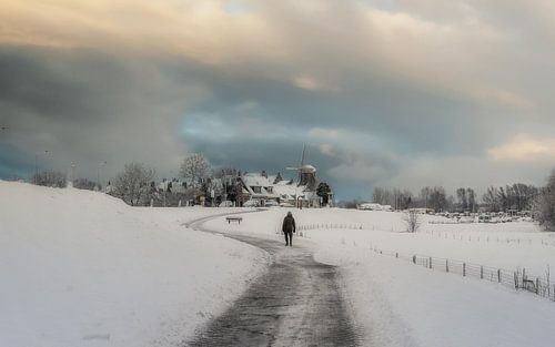 Walking through a winter painting by Mart Houtman
