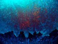 Abstract onderwater landschap in blauw