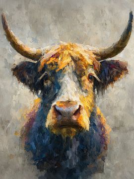 Expressieve Hooglander van But First Framing