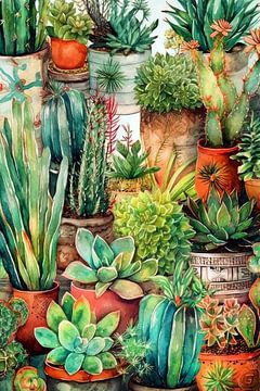 Modèle de succulentes 39 #nature sur JBJart Justyna Jaszke