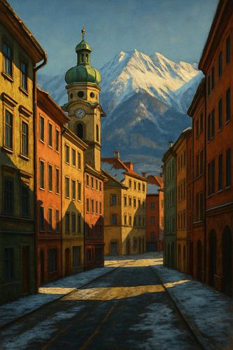 Gouden ochtend in Innsbruck